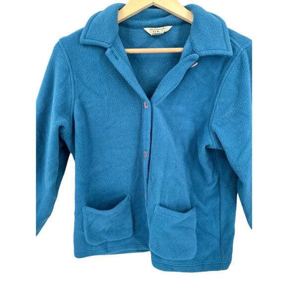 Vintage L.L. bean Fleece Coat Jacket Womens size M Outdoors Utility Minimalist - Picture 8 of 9